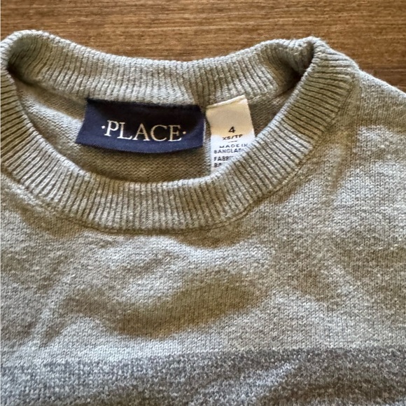 Little Boys Children Place Sweater Gray and a blue Size 4t - Picture 2 of 3